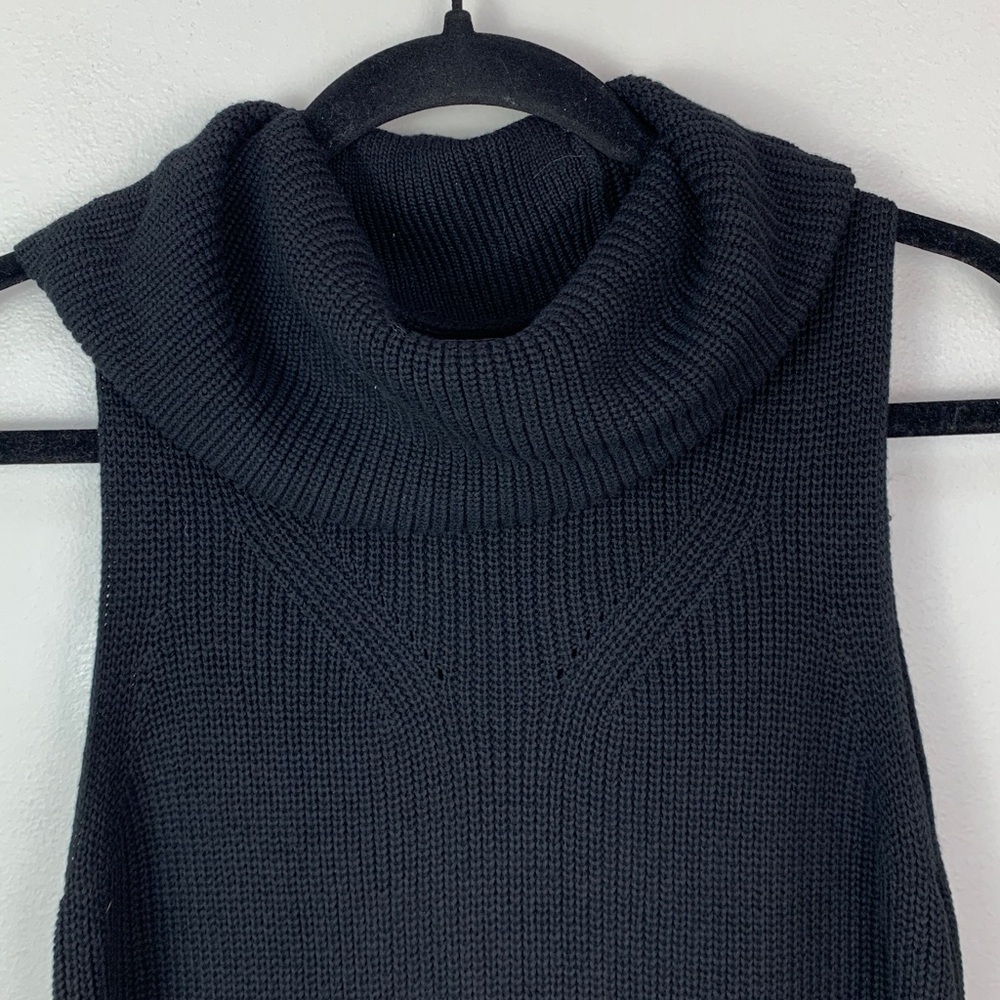 Banana Republic Factory Cowl Neck Sleeveless Tunic Sweater Black NEW! - Picture 3 of 8